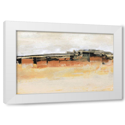 Bridges Ochre II White Modern Wood Framed Art Print by Gordon, Sharon