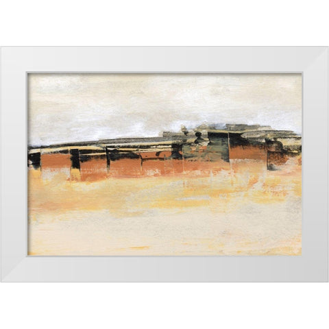 Bridges Ochre II White Modern Wood Framed Art Print by Gordon, Sharon