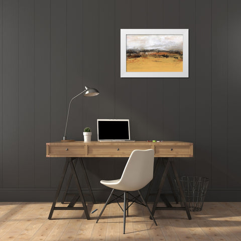 Bridges Ochre IV White Modern Wood Framed Art Print by Gordon, Sharon