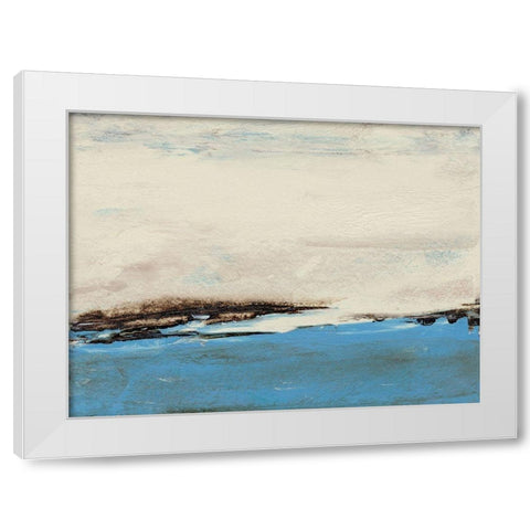 Bridges Cyan II White Modern Wood Framed Art Print by Gordon, Sharon