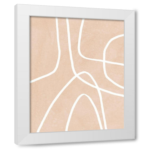 Clean Contour I White Modern Wood Framed Art Print by Vess, June Erica