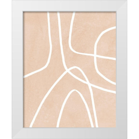 Clean Contour I White Modern Wood Framed Art Print by Vess, June Erica