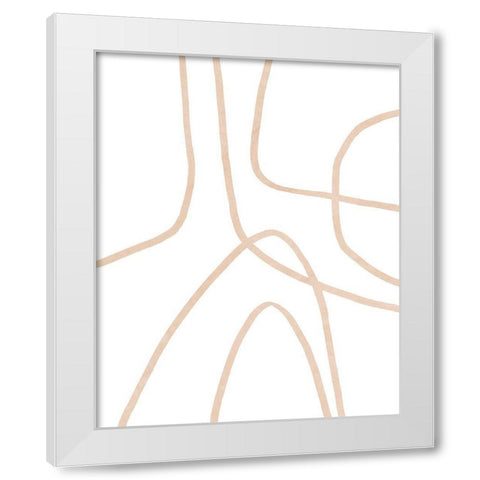 Clean Contour II White Modern Wood Framed Art Print by Vess, June Erica