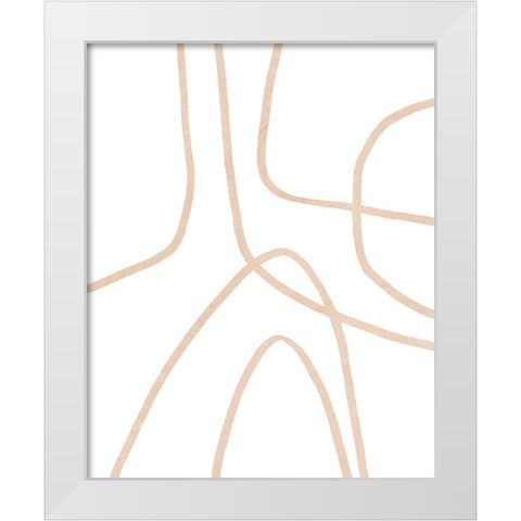 Clean Contour II White Modern Wood Framed Art Print by Vess, June Erica