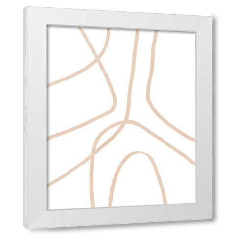 Clean Contour IV White Modern Wood Framed Art Print by Vess, June Erica