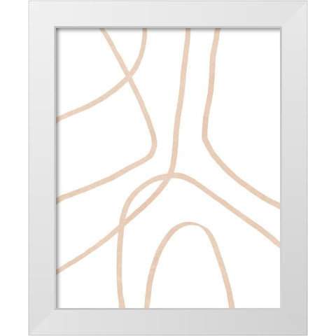 Clean Contour IV White Modern Wood Framed Art Print by Vess, June Erica