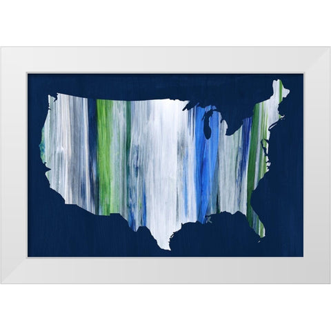 Brushstroke USA White Modern Wood Framed Art Print by Popp, Grace