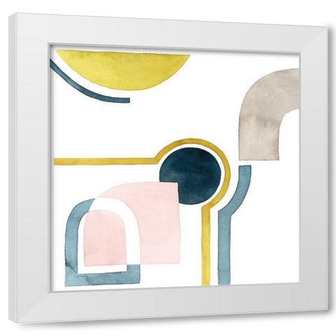 Shapely Minimum I White Modern Wood Framed Art Print by Popp, Grace