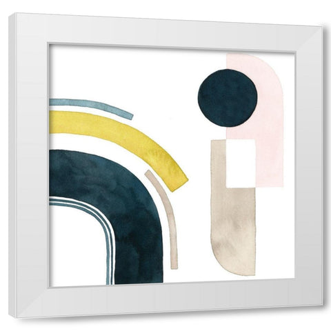 Shapely Minimum III White Modern Wood Framed Art Print by Popp, Grace