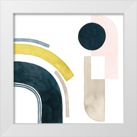 Shapely Minimum III White Modern Wood Framed Art Print by Popp, Grace