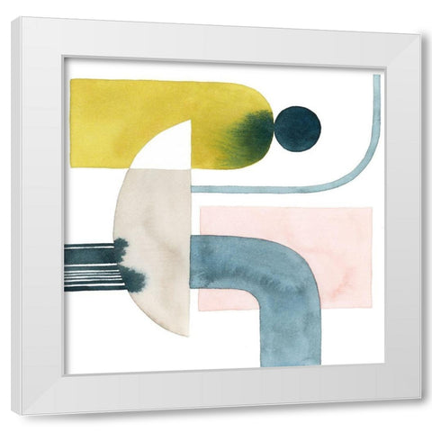 Shapely Minimum IV White Modern Wood Framed Art Print by Popp, Grace