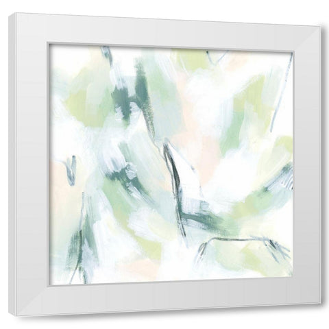 Mint Fissure I White Modern Wood Framed Art Print by Vess, June Erica