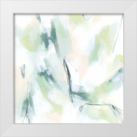 Mint Fissure I White Modern Wood Framed Art Print by Vess, June Erica