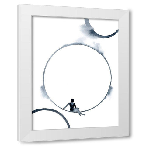 Woman in the Moon II White Modern Wood Framed Art Print by Popp, Grace