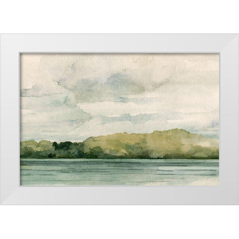Riverside I White Modern Wood Framed Art Print by Caroline, Emma