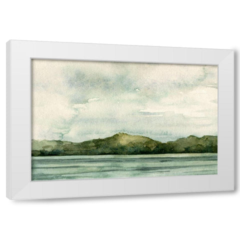 Riverside II White Modern Wood Framed Art Print by Caroline, Emma