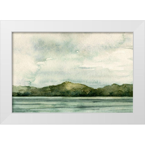 Riverside II White Modern Wood Framed Art Print by Caroline, Emma