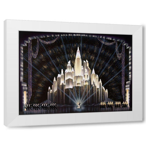 Encore White Modern Wood Framed Art Print by Hoppe, Robert