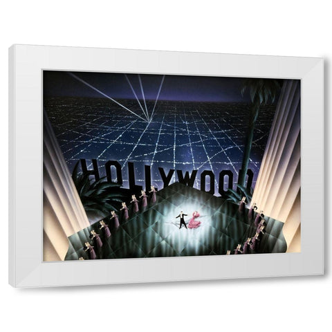Hollywood White Modern Wood Framed Art Print by Hoppe, Robert