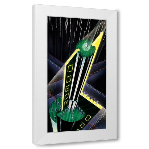 Odeon White Modern Wood Framed Art Print by Hoppe, Robert
