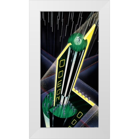 Odeon White Modern Wood Framed Art Print by Hoppe, Robert