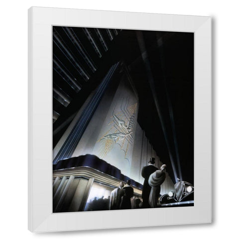 Opening Night White Modern Wood Framed Art Print by Hoppe, Robert
