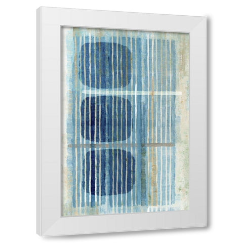 Blue Blue Horizon II White Modern Wood Framed Art Print by Kouta, Flora