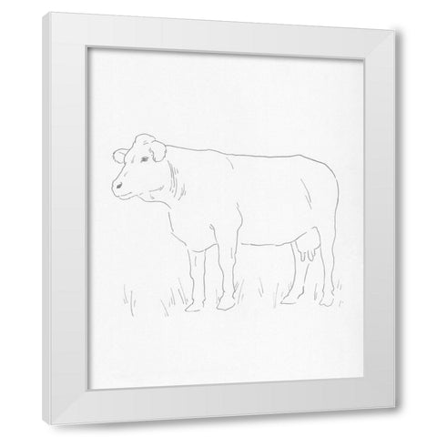 Limousin Cattle IV White Modern Wood Framed Art Print by Green, Jacob