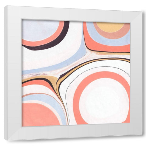 Fluid Rings I White Modern Wood Framed Art Print by Warren, Annie
