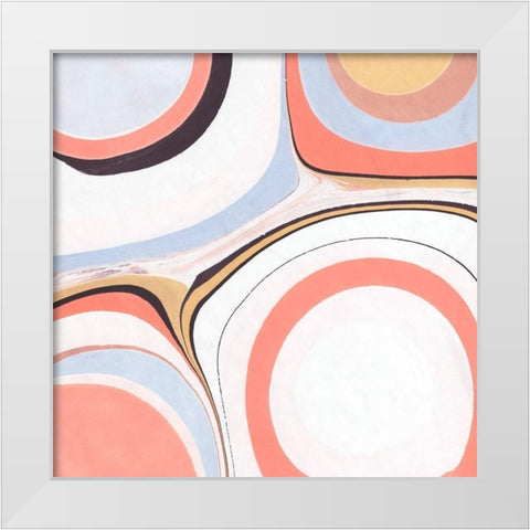 Fluid Rings I White Modern Wood Framed Art Print by Warren, Annie