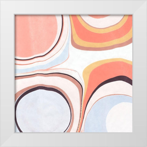 Fluid Rings II White Modern Wood Framed Art Print by Warren, Annie