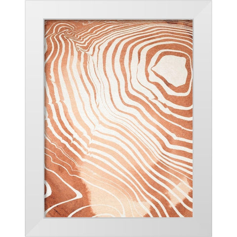 Wood Grain Suminagashi II White Modern Wood Framed Art Print by Warren, Annie