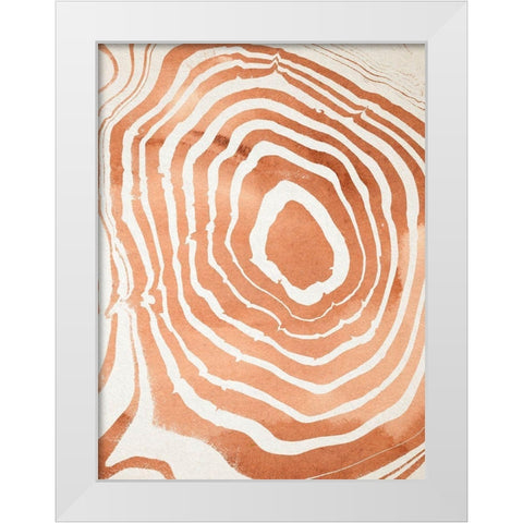 Wood Grain Suminagashi III White Modern Wood Framed Art Print by Warren, Annie