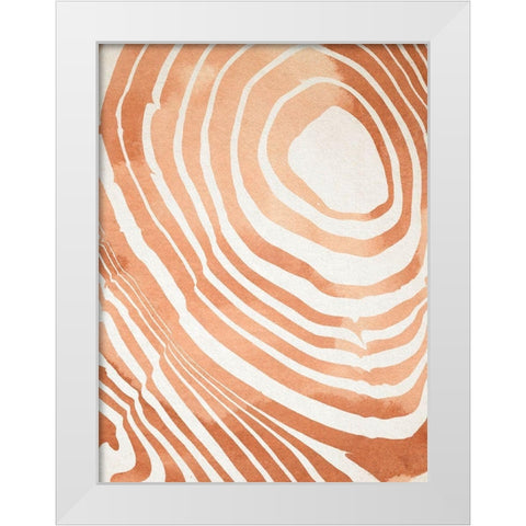 Wood Grain Suminagashi IV White Modern Wood Framed Art Print by Warren, Annie