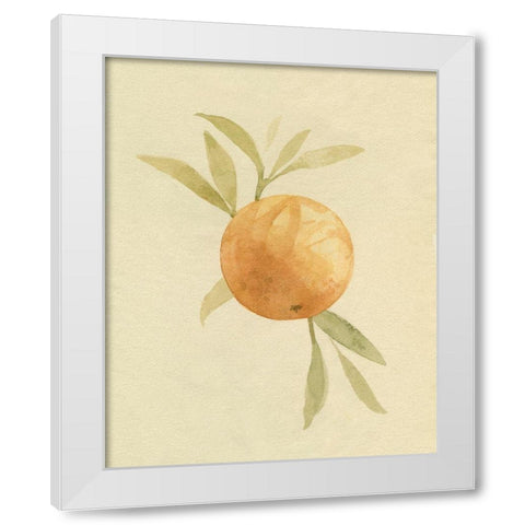 Dappled Oranges I White Modern Wood Framed Art Print by Caroline, Emma