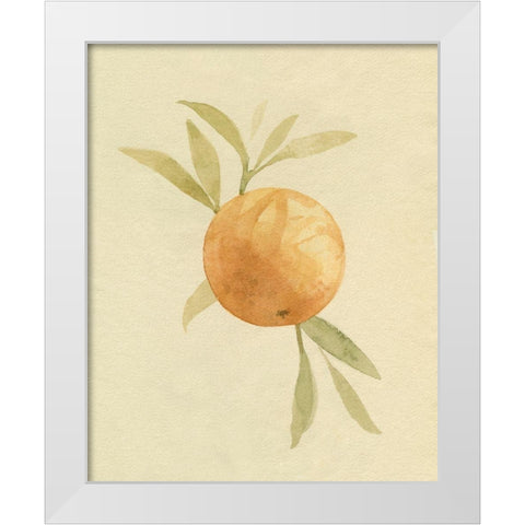 Dappled Oranges I White Modern Wood Framed Art Print by Caroline, Emma