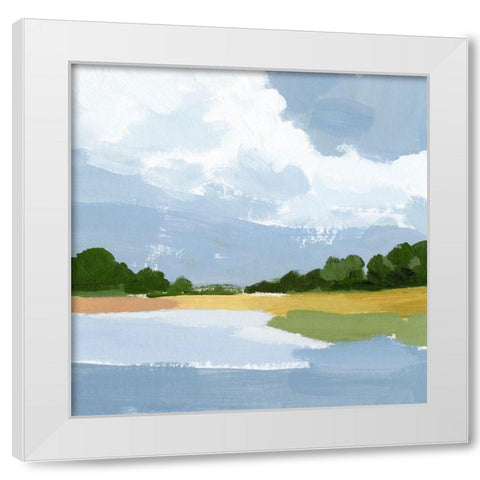 Lakeside Study I White Modern Wood Framed Art Print by Barnes, Victoria