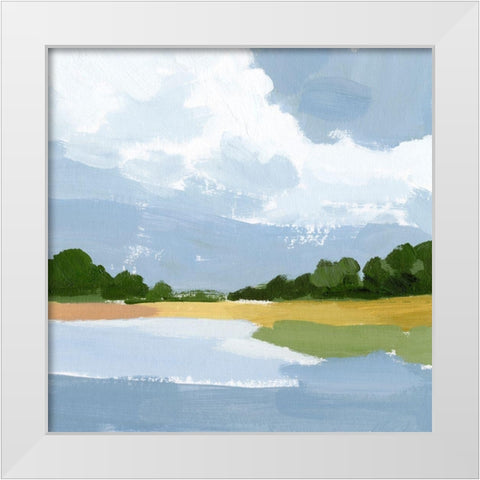 Lakeside Study I White Modern Wood Framed Art Print by Barnes, Victoria