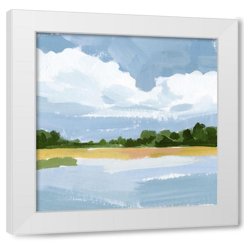 Lakeside Study II White Modern Wood Framed Art Print by Barnes, Victoria