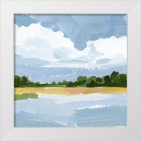 Lakeside Study II White Modern Wood Framed Art Print by Barnes, Victoria