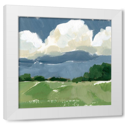 Spring Meadow Study I White Modern Wood Framed Art Print by Barnes, Victoria