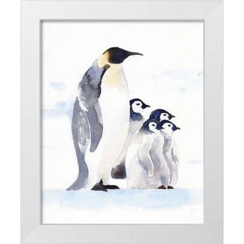 Emperor Penguins I White Modern Wood Framed Art Print by Green, Jacob