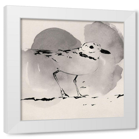 Inky Plover I White Modern Wood Framed Art Print by Green, Jacob