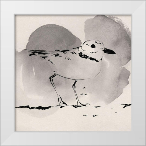 Inky Plover I White Modern Wood Framed Art Print by Green, Jacob