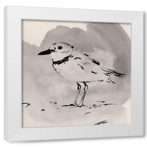Inky Plover II White Modern Wood Framed Art Print by Green, Jacob