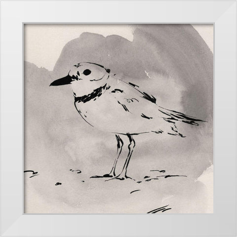 Inky Plover II White Modern Wood Framed Art Print by Green, Jacob