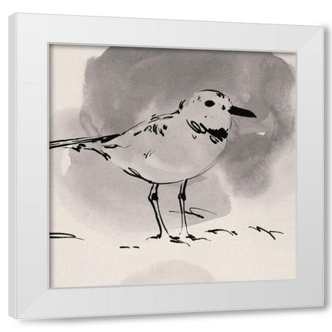 Inky Plover III White Modern Wood Framed Art Print by Green, Jacob
