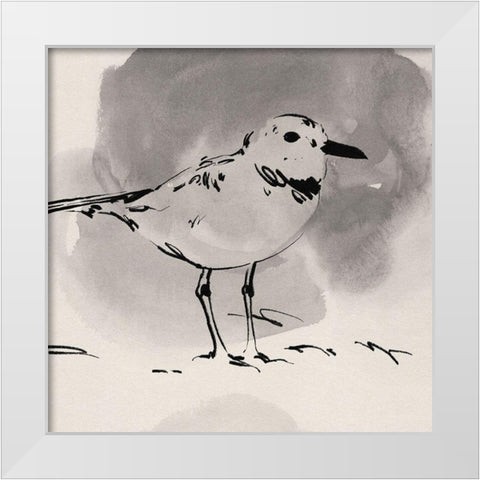 Inky Plover III White Modern Wood Framed Art Print by Green, Jacob