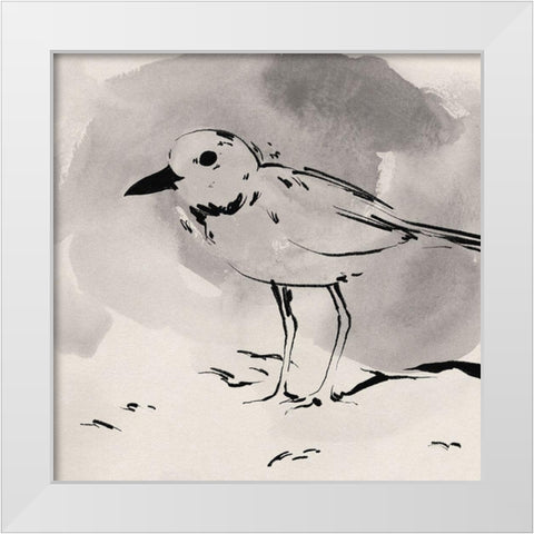 Inky Plover IV White Modern Wood Framed Art Print by Green, Jacob