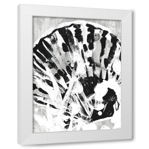 Ocean Inkblot II White Modern Wood Framed Art Print by Vess, June Erica
